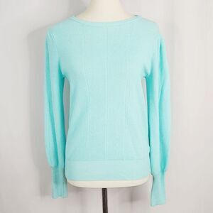 Philosophy Sweater Womens Blue Long Sleeve Crewneck Size Small